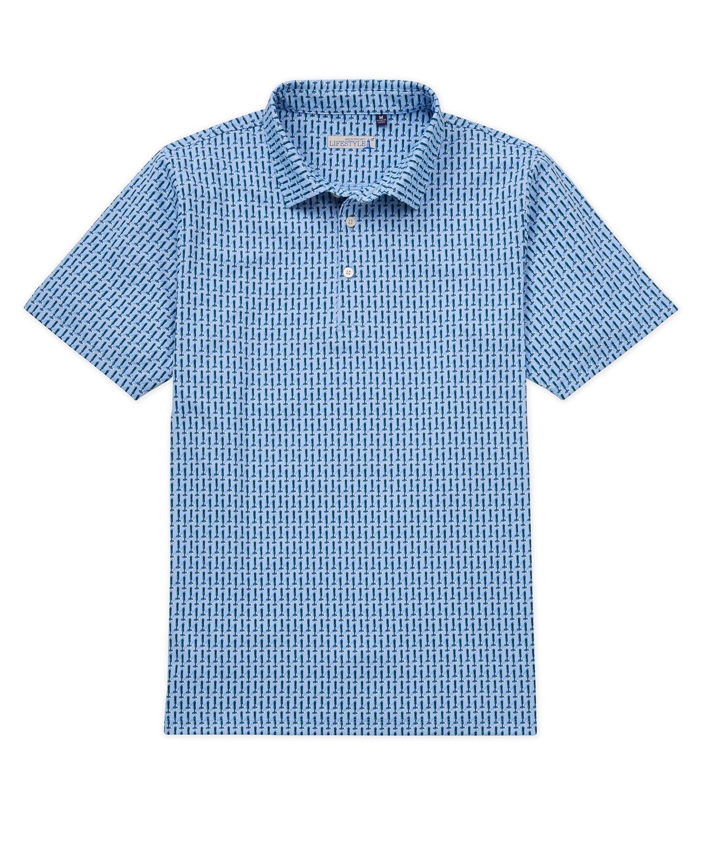Westport Lifestyle Ball Washer Print Performance Polo Knit Shirt