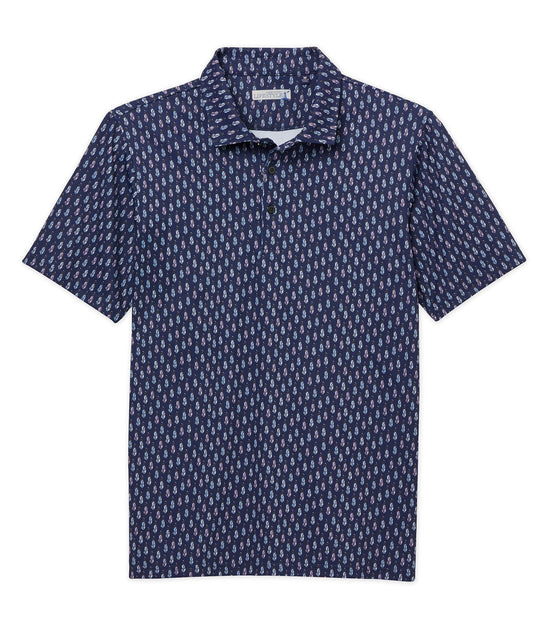 Westport Lifestyle Club Bags Print Performance Polo Knit Shirt