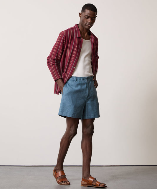 5" Linen Beachcomber Short in Bondi Blue