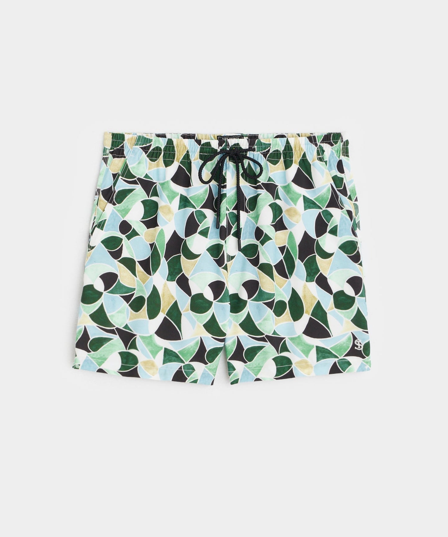 5" Montauk Swim Short in Green Kaleidoscope