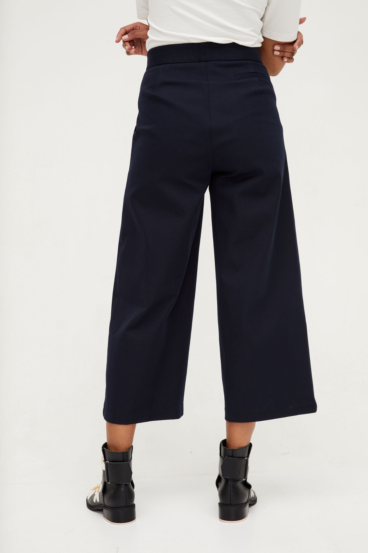 Wide Leg Tailored Pant - Classic Navy