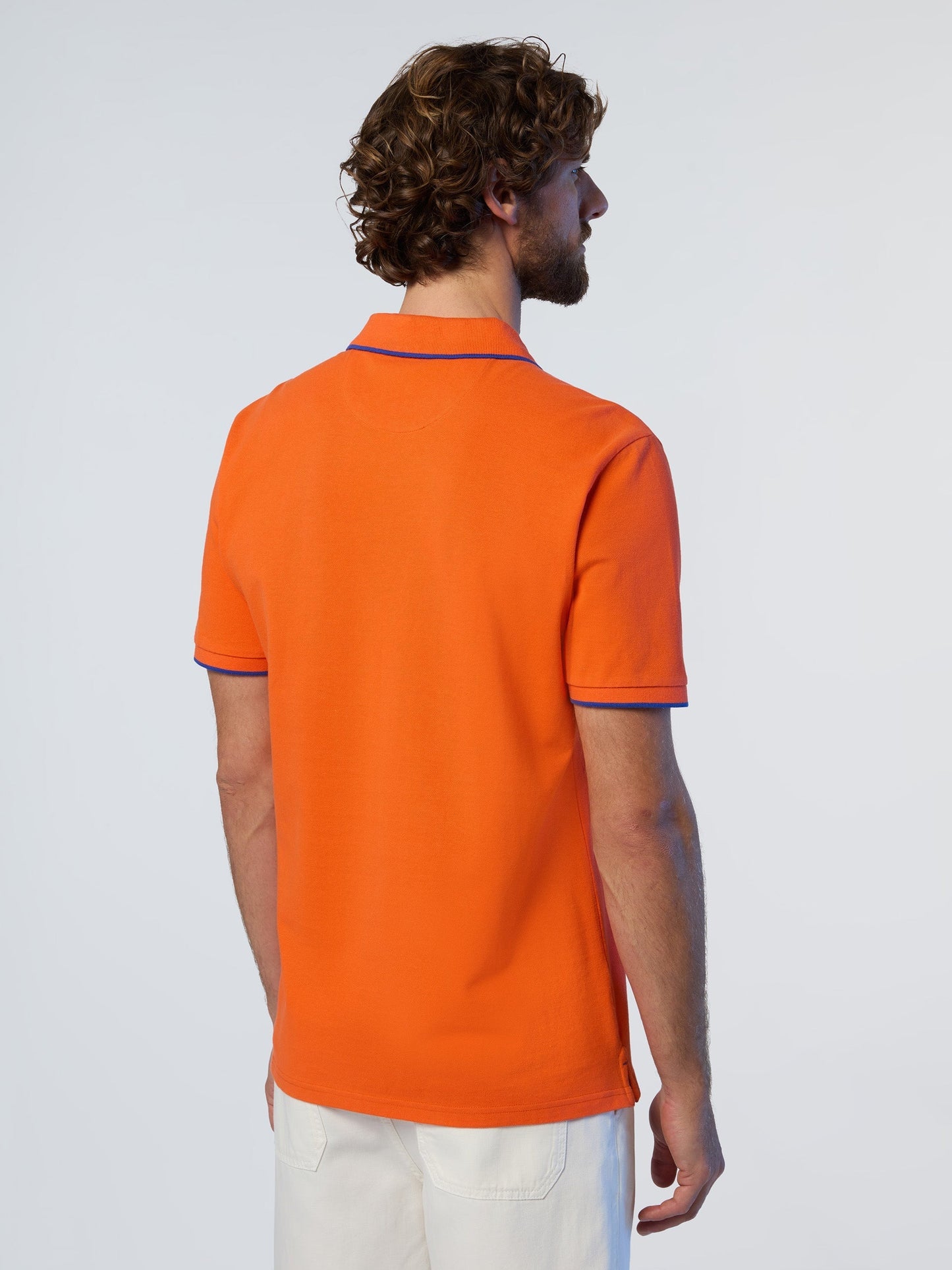 Polo shirt with logo collar