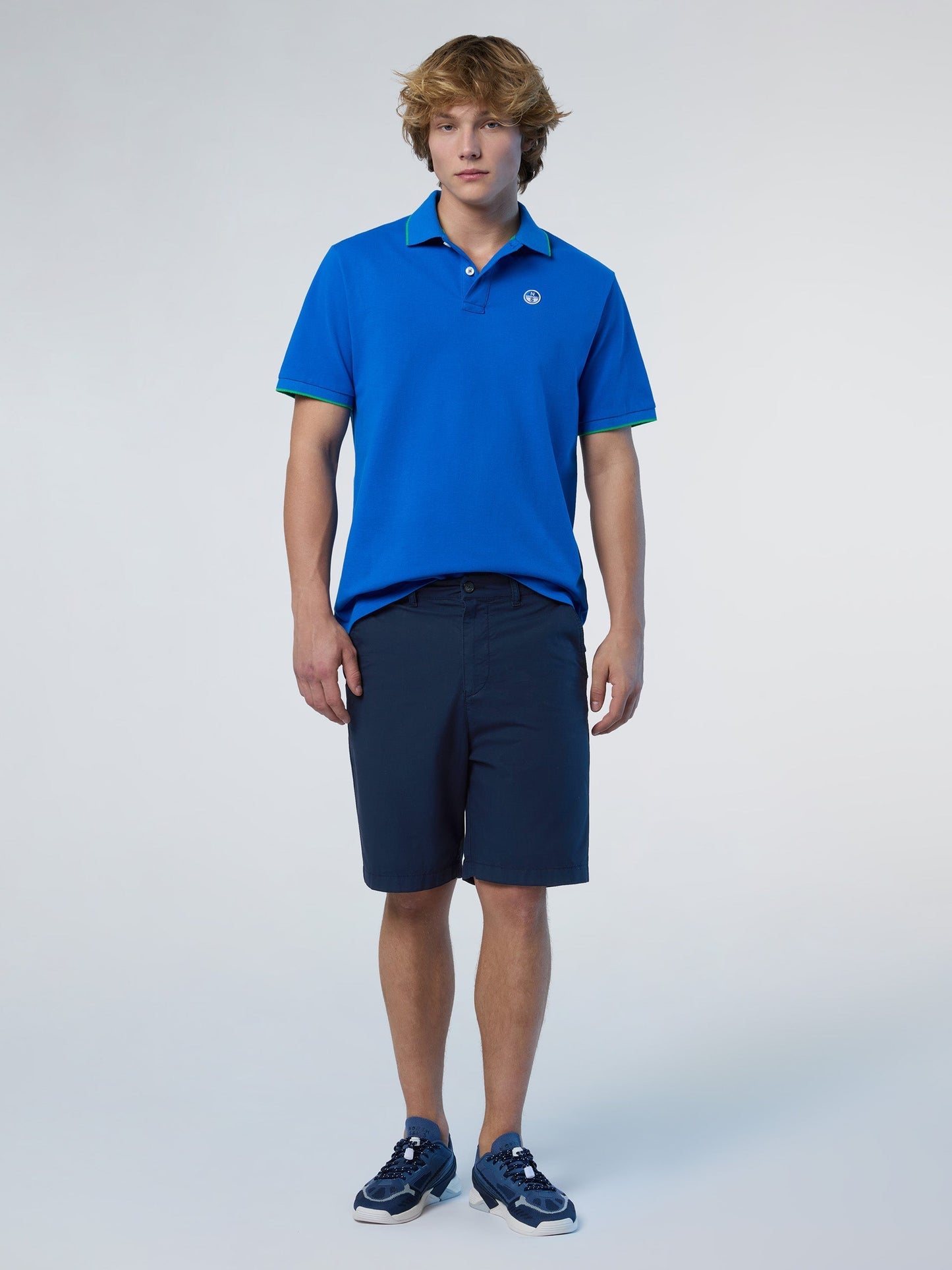 Polo shirt with logo collar