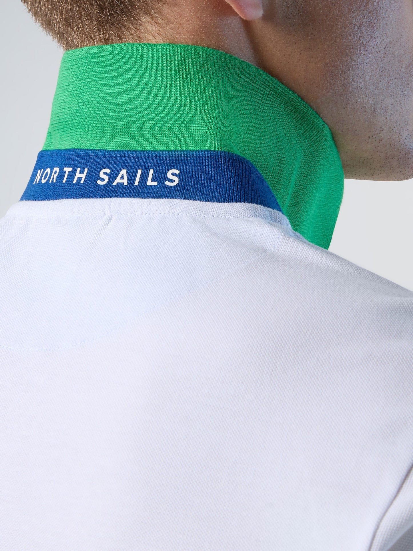 Polo shirt with striped collar