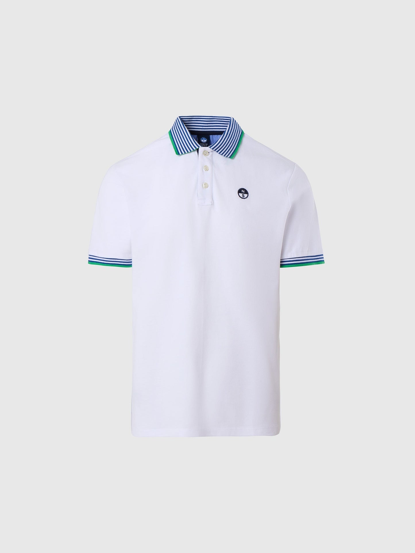 Polo shirt with striped collar