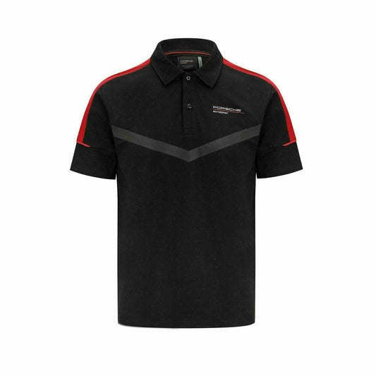 Porsche Motorsport Men's Fanwear Polo Shirt- Black