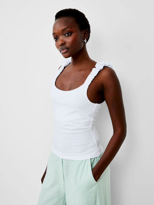 Rallie Gwyneth Mix Top in White