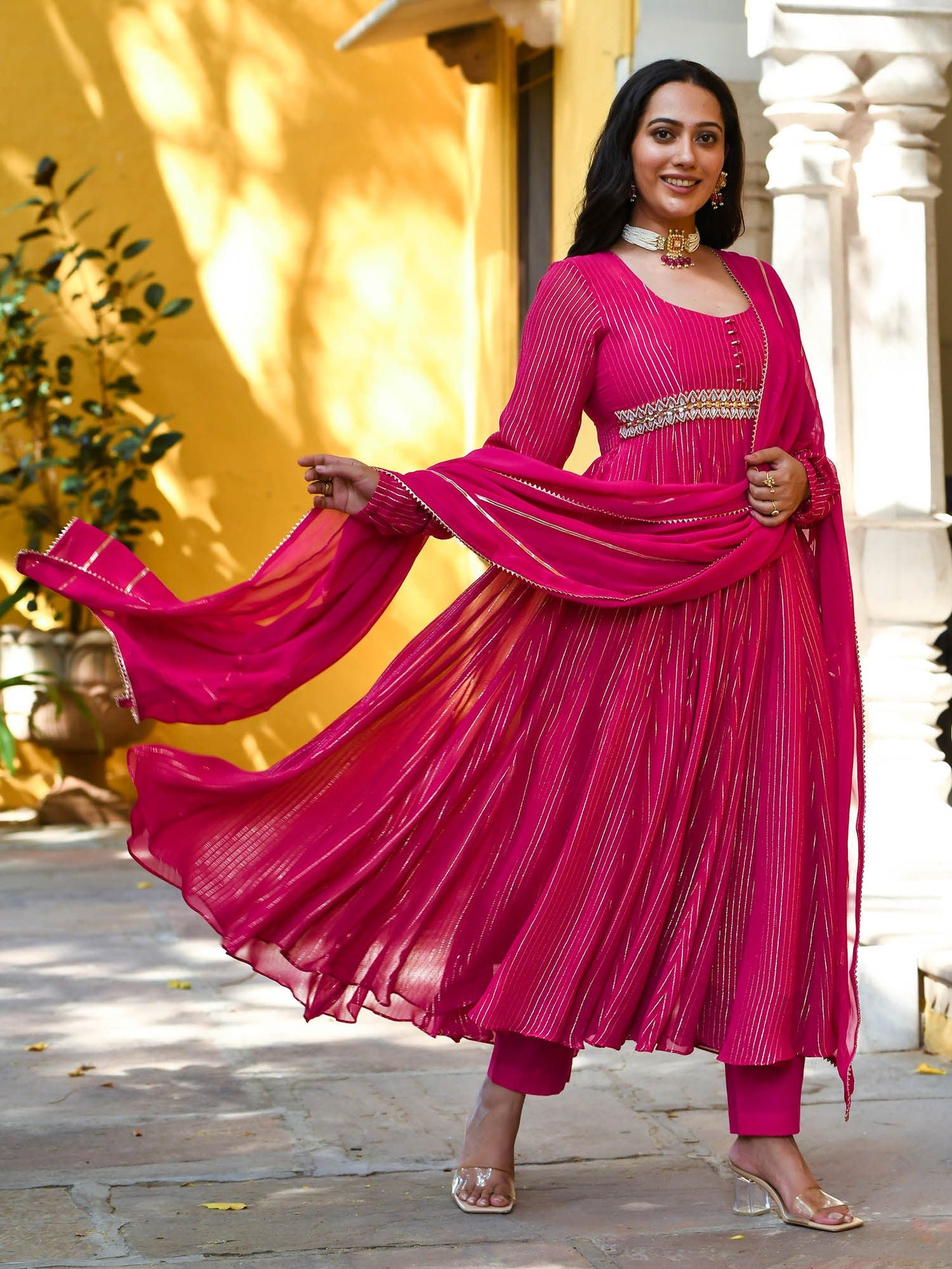 Urbanstree Sanskriti Kurta Pink (Set of 3)