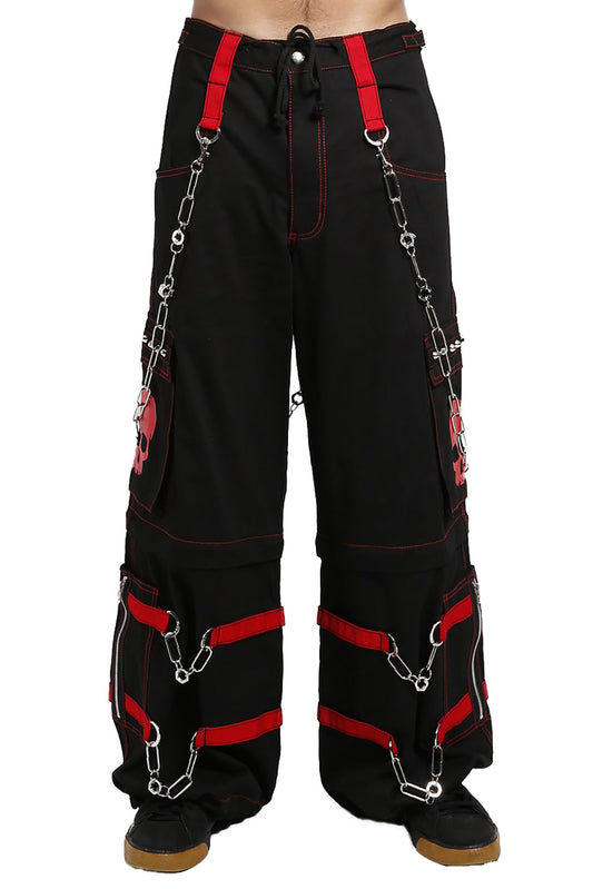 Tripp NYC Skull Bondage Pants [BLACK/RED]