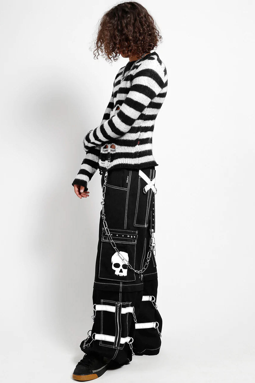 Tripp NYC Skull Bondage Pants [Black/White]