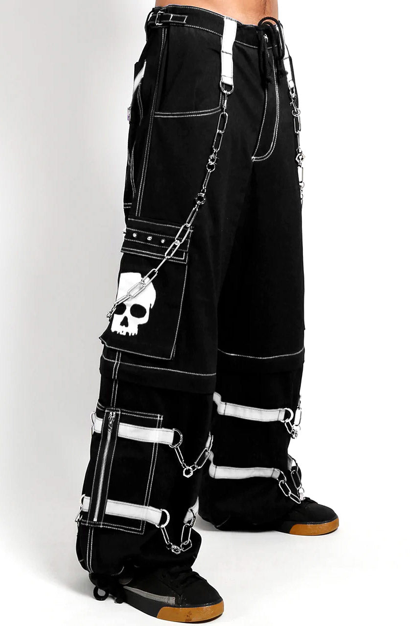 Tripp NYC Skull Bondage Pants [Black/White]