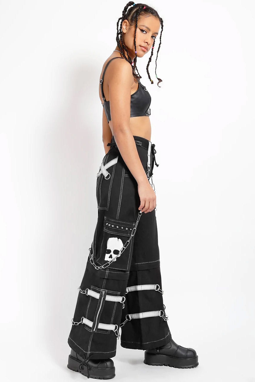 Tripp NYC Skull Bondage Pants [Black/White]