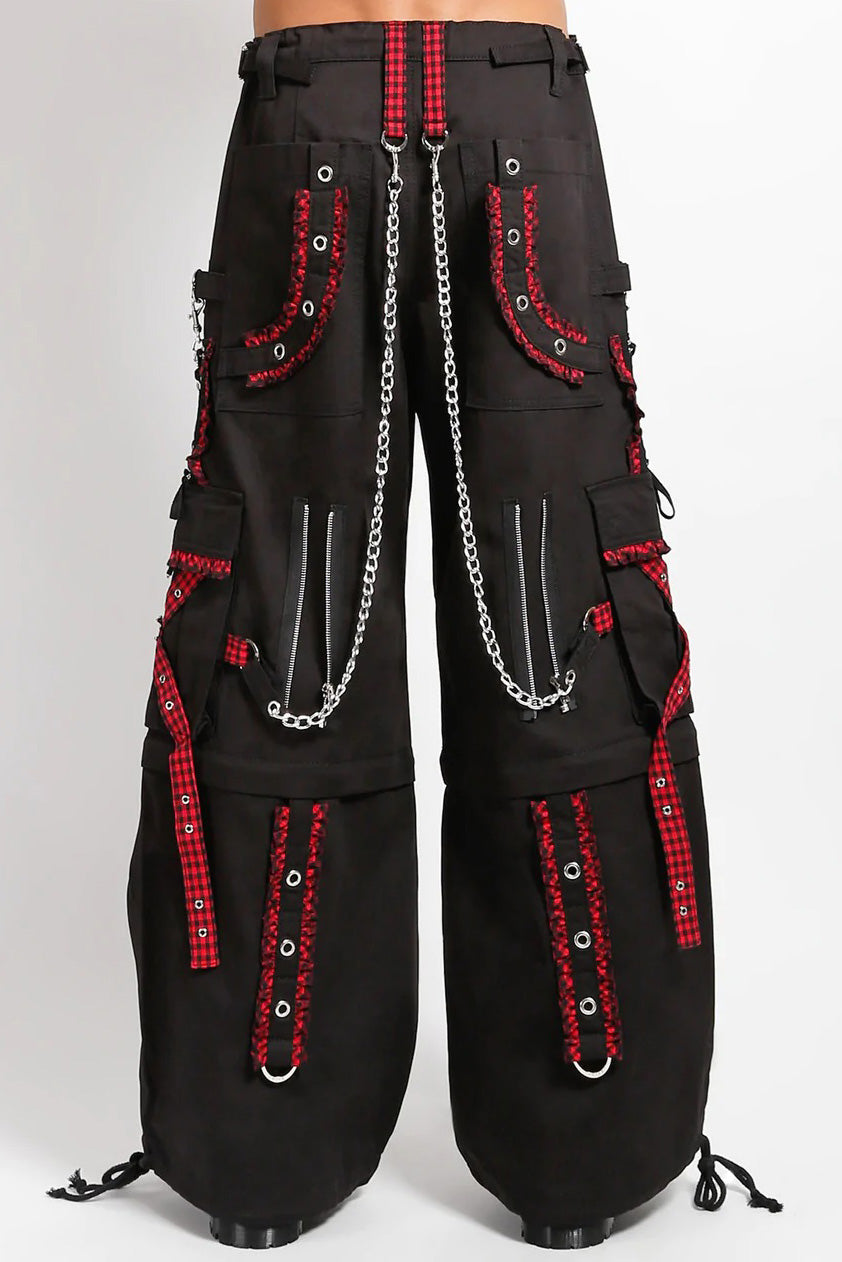 Tripp NYC Peep Dark Street Pants [BLACK/RED]