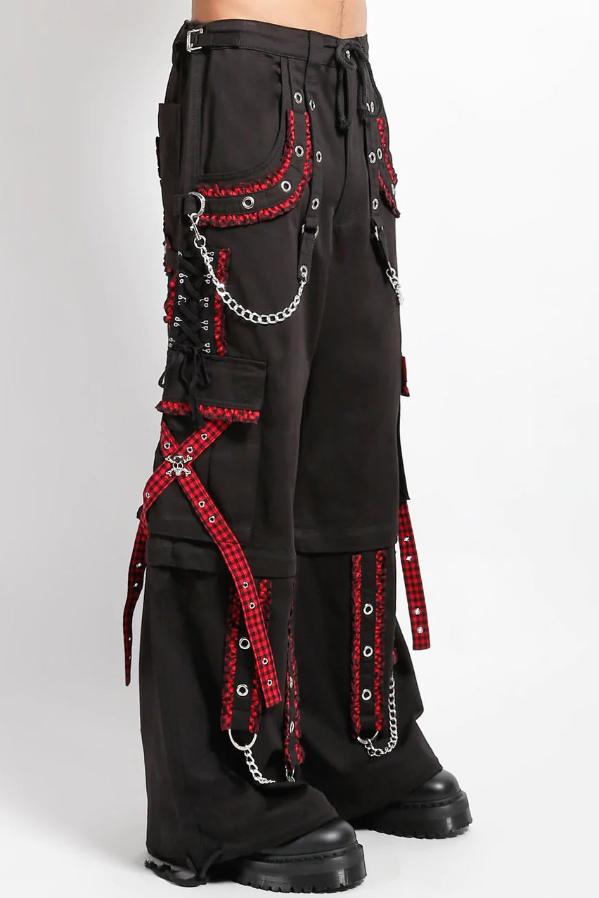 Tripp NYC Peep Dark Street Pants [BLACK/RED]