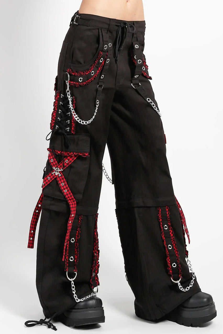 Tripp NYC Peep Dark Street Pants [BLACK/RED]