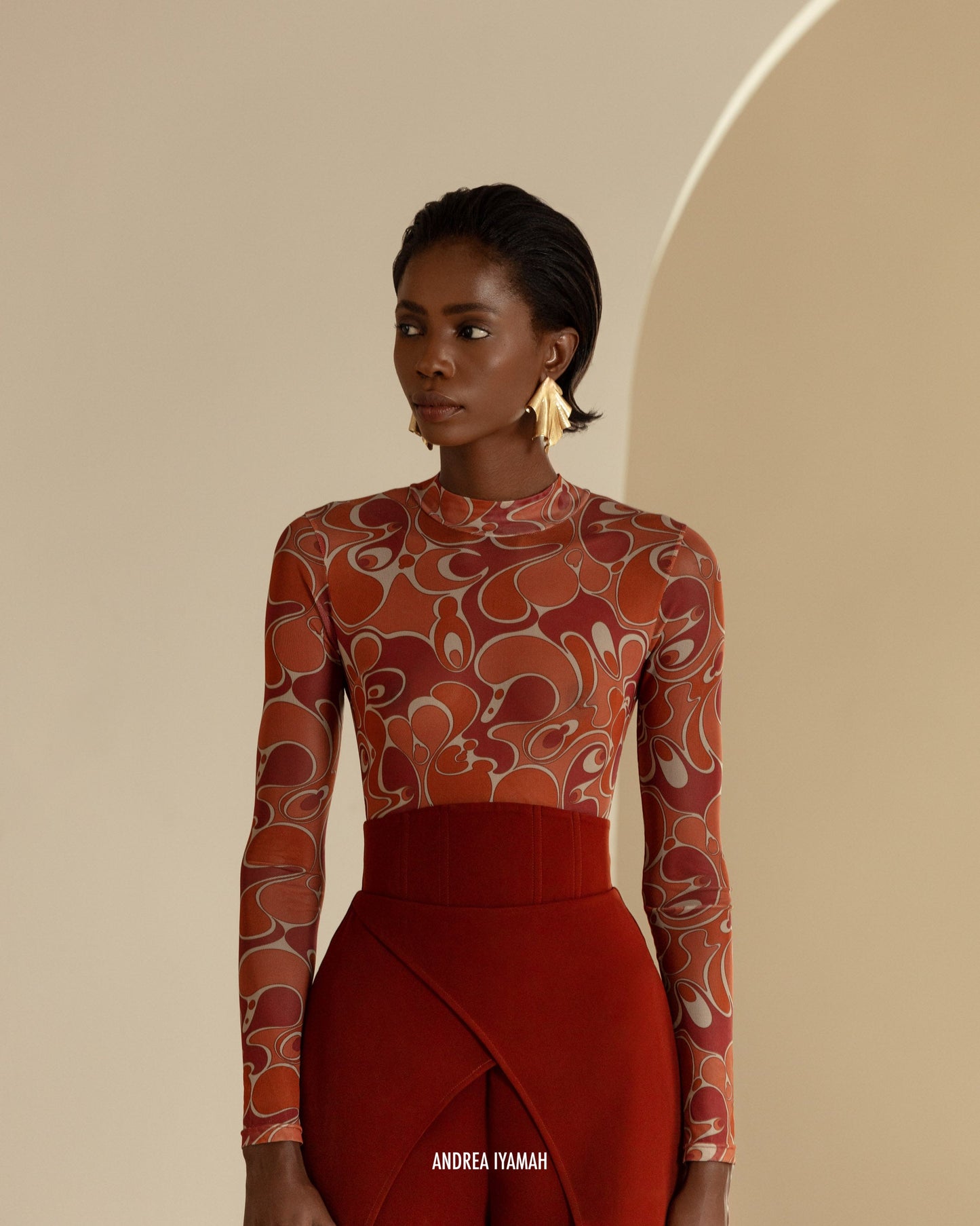ELLE CARO PRINT BODYSUIT