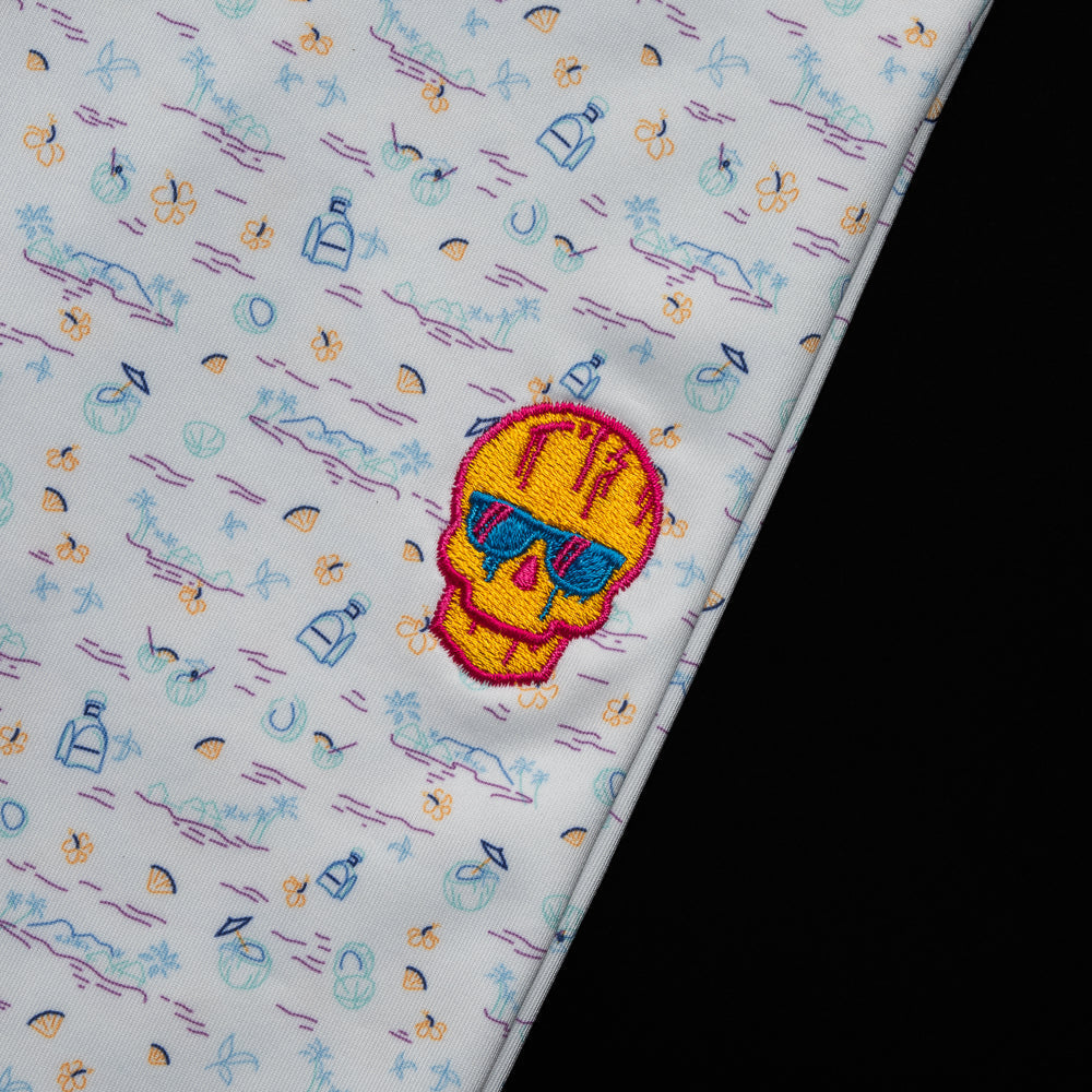 Swing and Sip Dripping Skull Polo