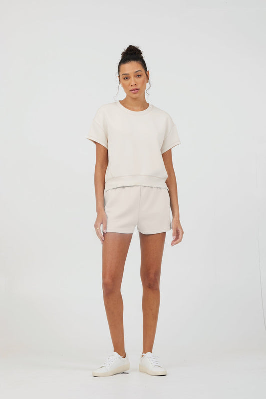Cloud Fleece Cropped Tee