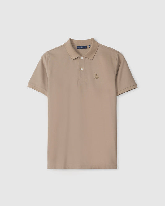MENS TONAL EMBROIDERED PIQUE POLO SHIRT - B6K021AR00