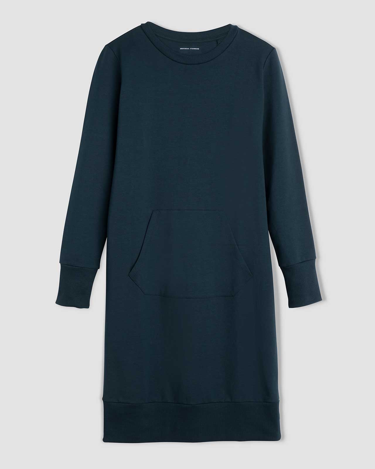 Classic Light Terry Sweatshirt Dress - Deep Sea