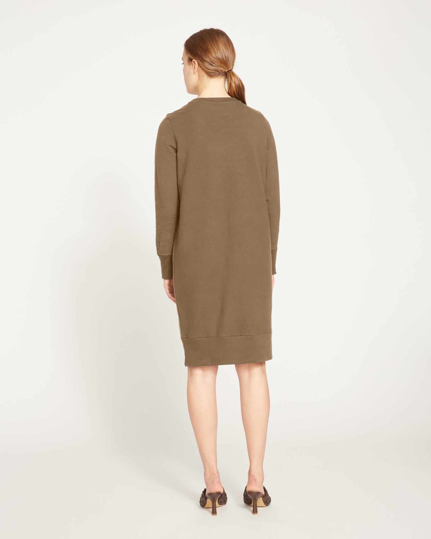 Classic Light Terry Sweatshirt Dress - Crocodile