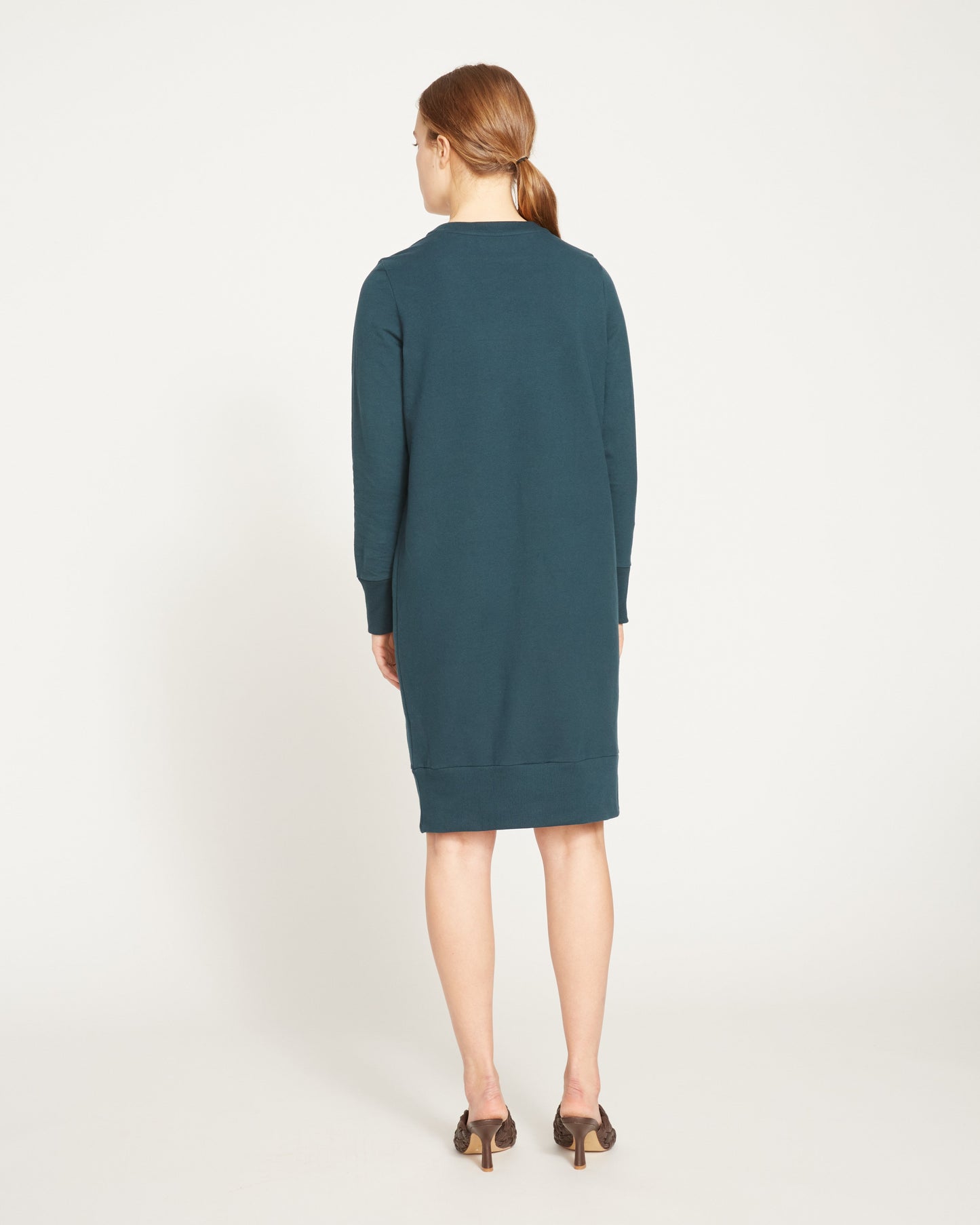 Classic Light Terry Sweatshirt Dress - Deep Sea