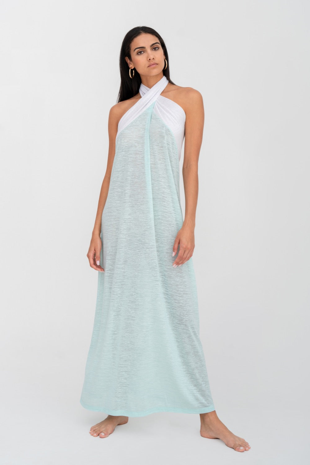 Crossover Halter Dress