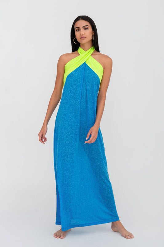 Crossover Halter Dress