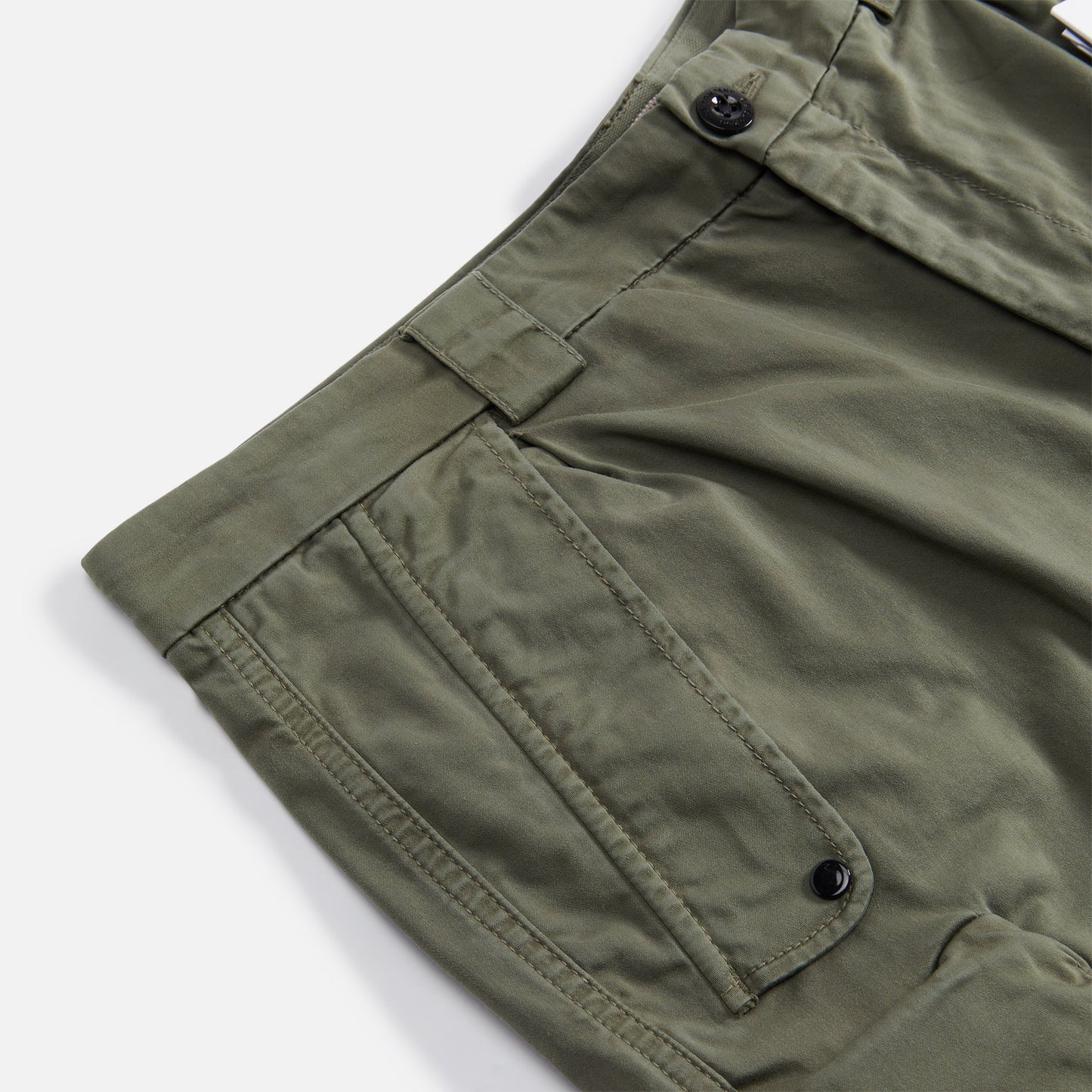 CP Company Stretch Sateen Loose Fit Cargo Pants - Green
