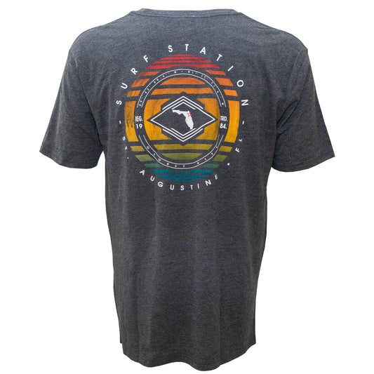 Surf Station Oldest City Coordinates Men's S/S T-Shirt