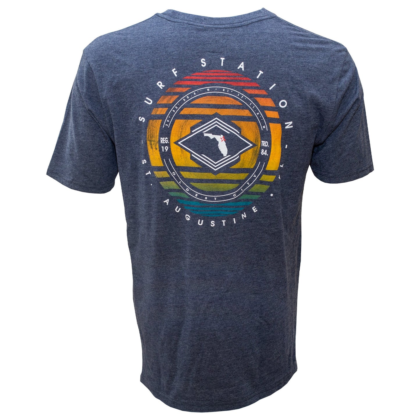 Surf Station Oldest City Coordinates Men's S/S T-Shirt