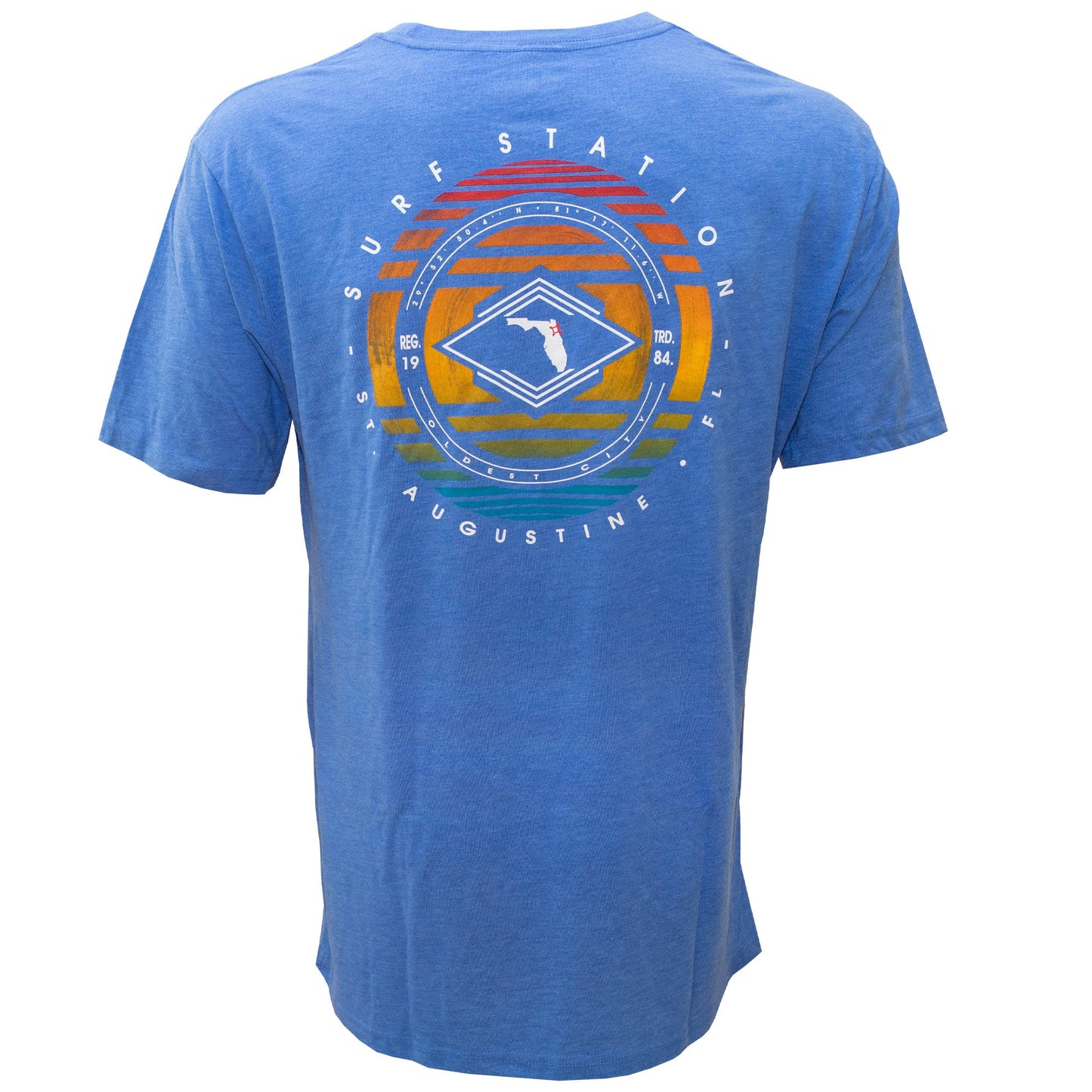 Surf Station Oldest City Coordinates Men's S/S T-Shirt