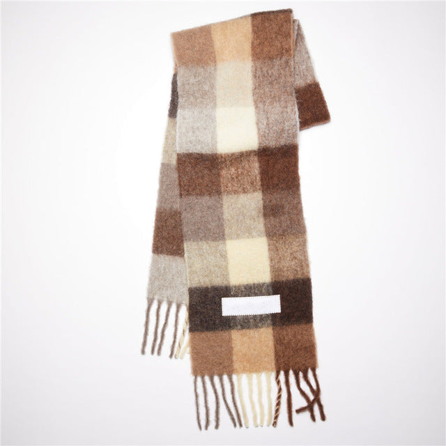 Solid Color Cashmere Shawls and Wraps Long Tassels Blanket Scarves