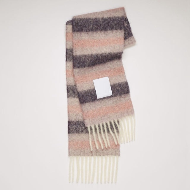 Solid Color Cashmere Shawls and Wraps Long Tassels Blanket Scarves