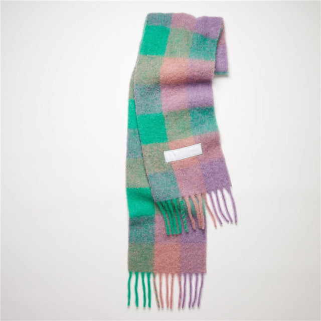 Solid Color Cashmere Shawls and Wraps Long Tassels Blanket Scarves