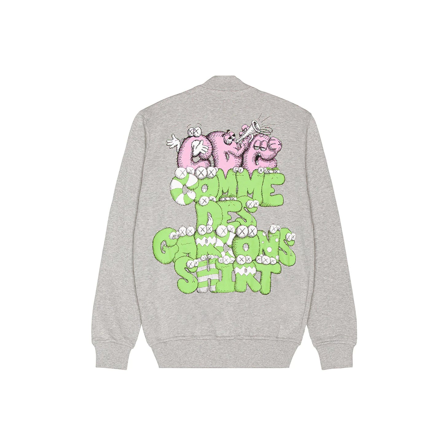 CDG Shirt Mens Kaws Print Track Top 'Grey'