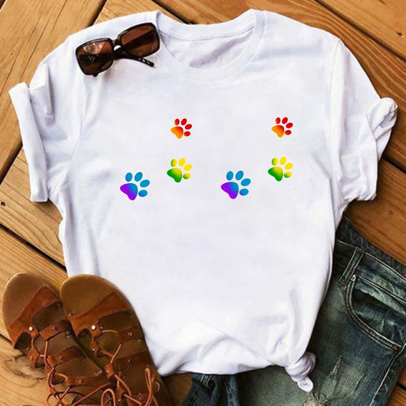 Dogs Paws, Peace & Love T-shirt