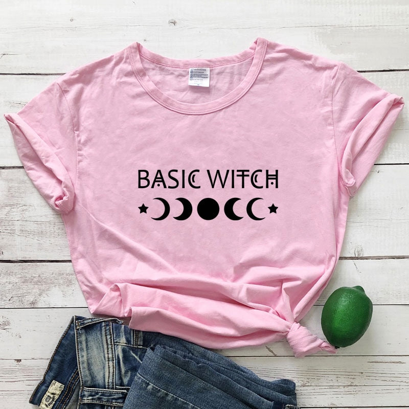 Basic Witch Moon Phases Graphic T-shirt