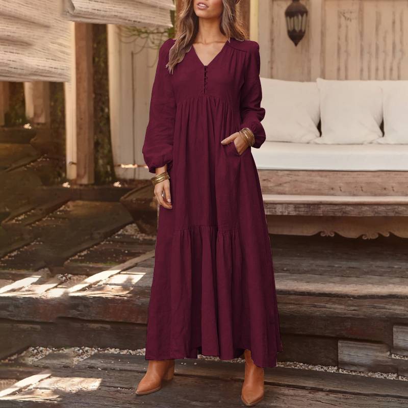Linen Long Maxi Sundress