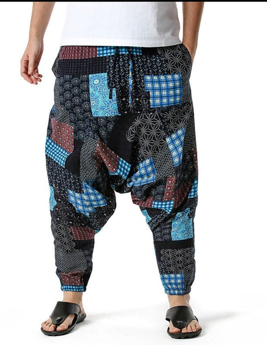 Casual Cotton Yoga Drop Crotch Joggers Sweatpants-Small Size