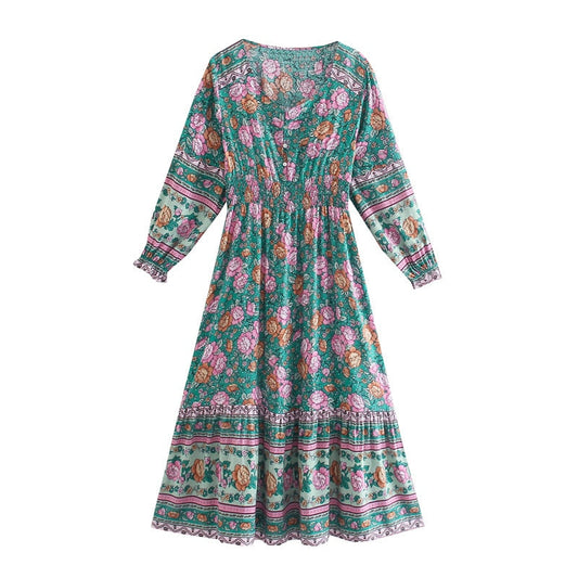 V Neck Rayon Sundress