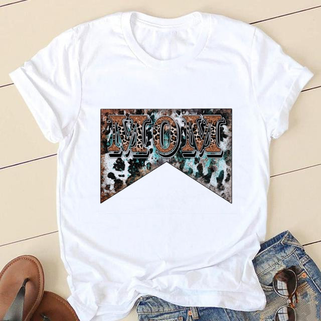 Short Sleeve Love Cartoon Print O-neck T-shirt - size small