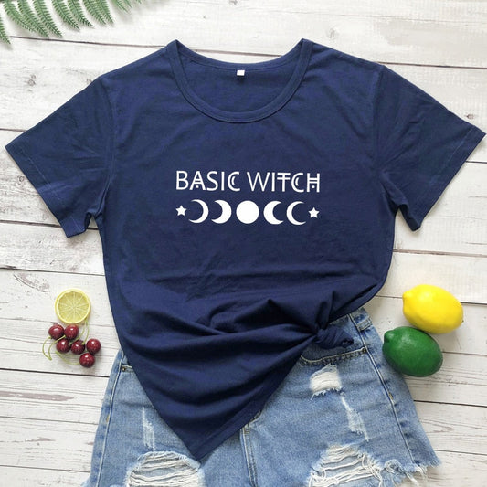 Basic Witch Moon Phases Graphic T-shirt