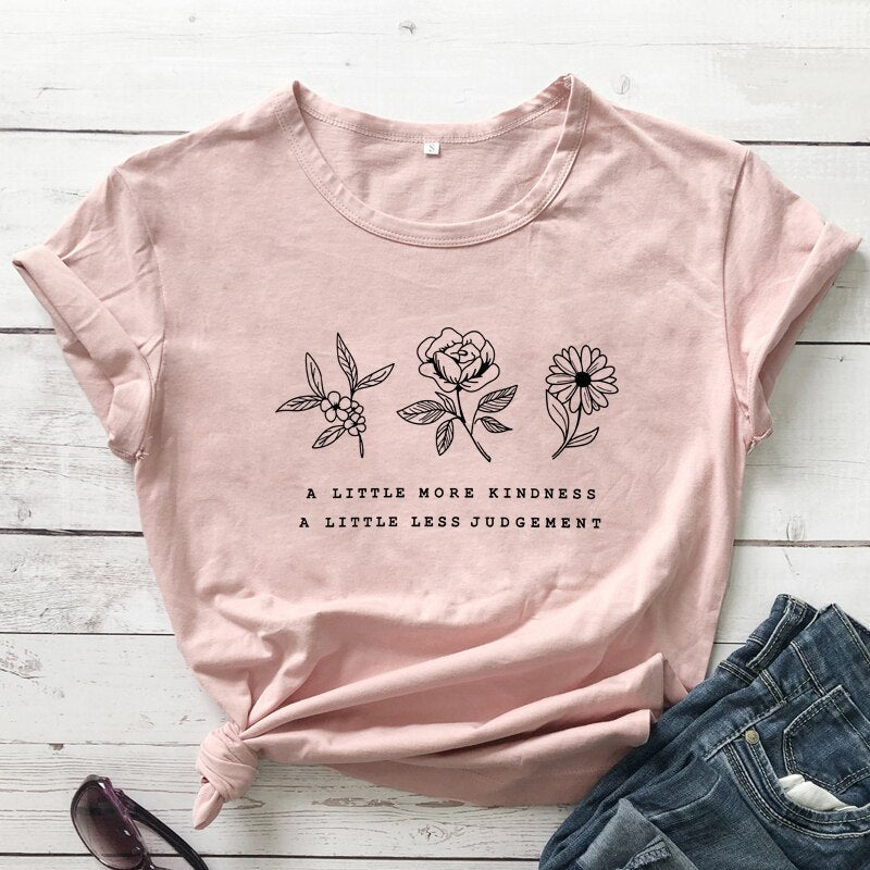 Vintage Flower Botanical Eco Slogan Tshirt