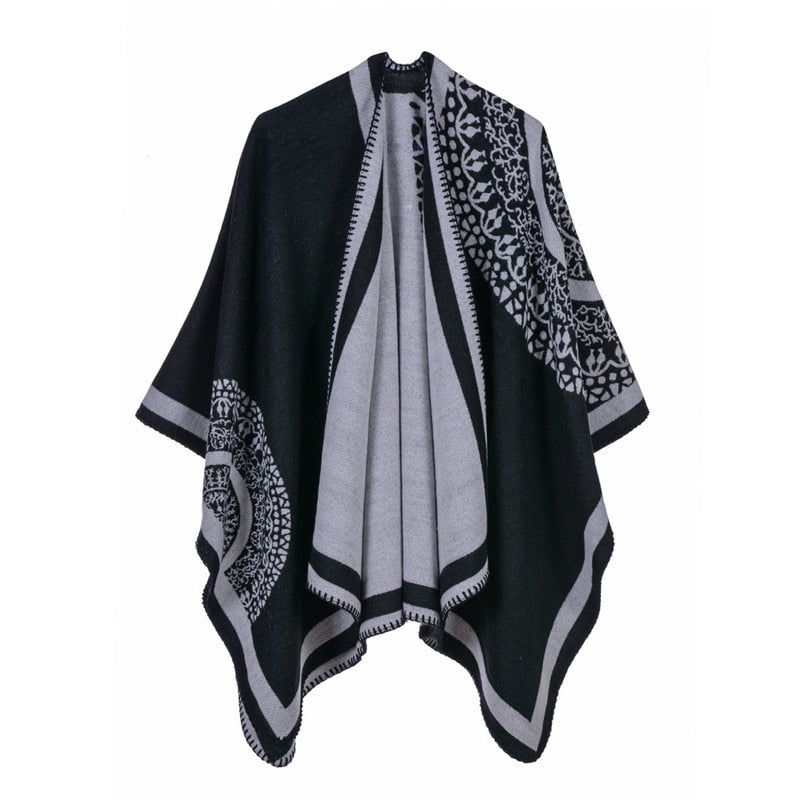 Winter Pashmina Thick Cashmere Cape