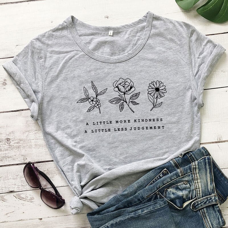 Vintage Flower Botanical Eco Slogan Tshirt