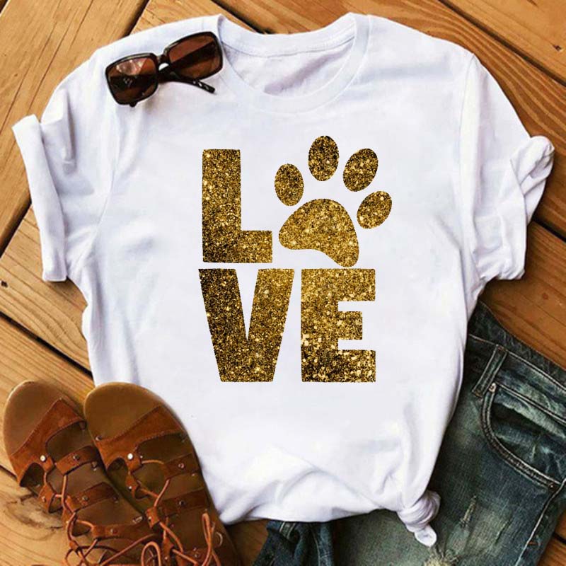 Dogs Paws, Peace & Love T-shirt