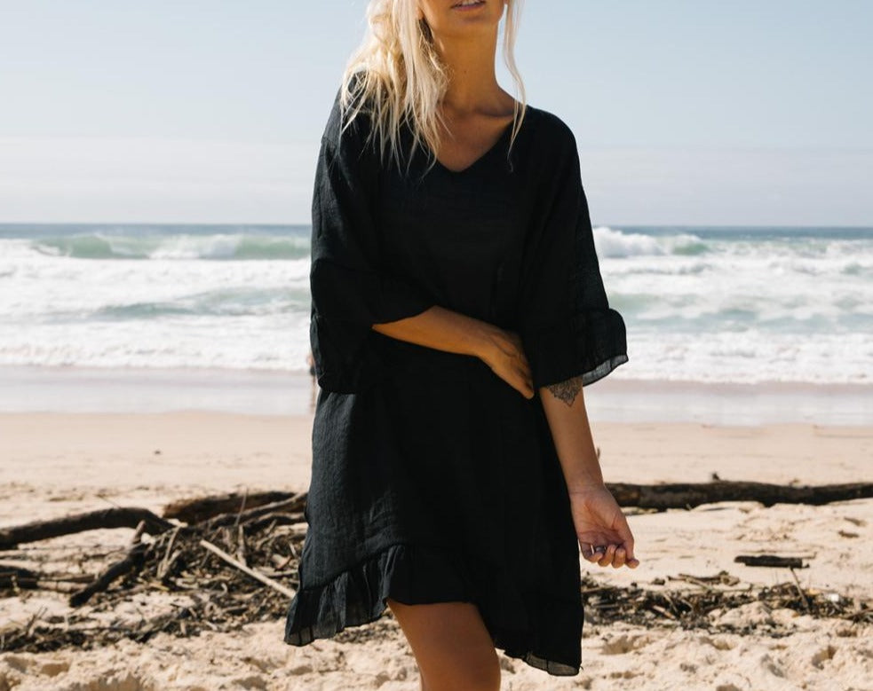 Colorful Knitted Lace-up Kimono Bathing Suit Cover Up Robe