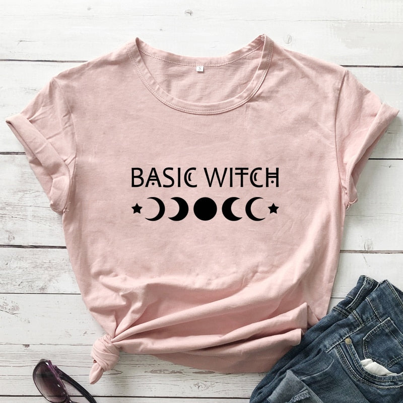 Basic Witch Moon Phases Graphic T-shirt