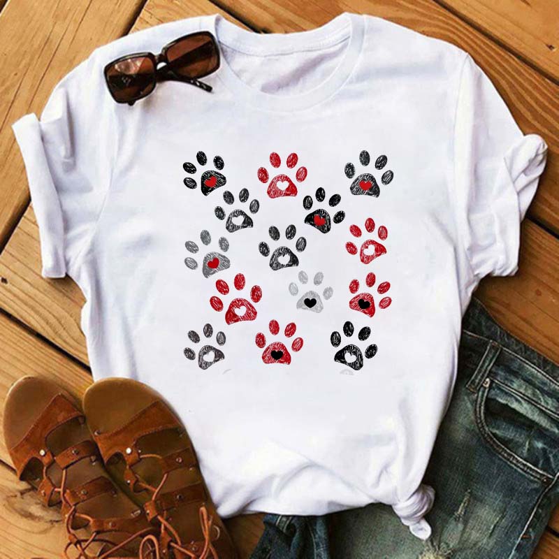 Dogs Paws, Peace & Love T-shirt